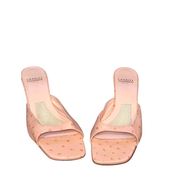 Vintage Charles jourdan leather mules size 7.5B - Picture 2 of 9